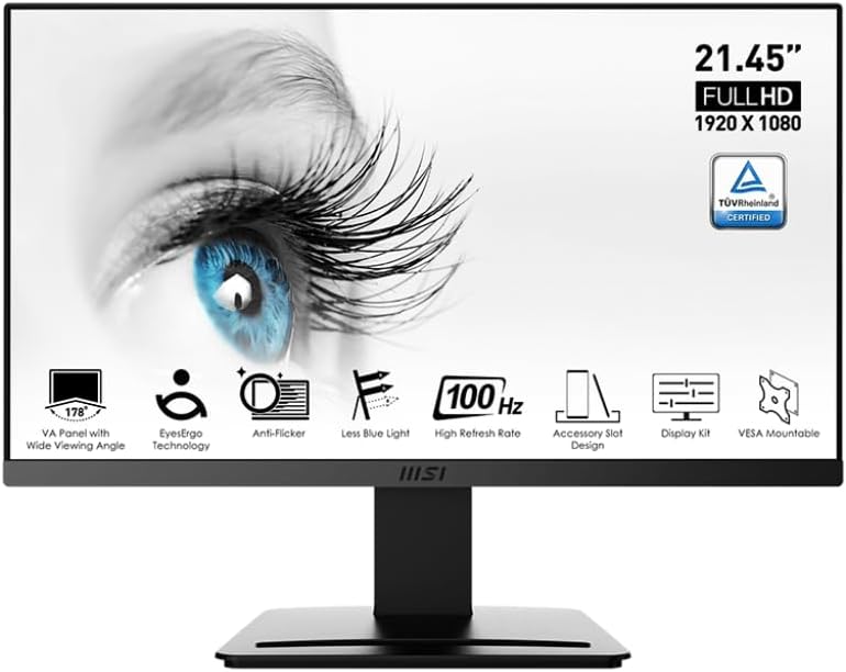 MSI PRO MP223 22 FHD Monitor, 100Hz, Adaptive-Synch
