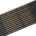 TOPARCHERY 33in Pure Carbon Arrow Shafts - 12-Pack for DIY Hunting