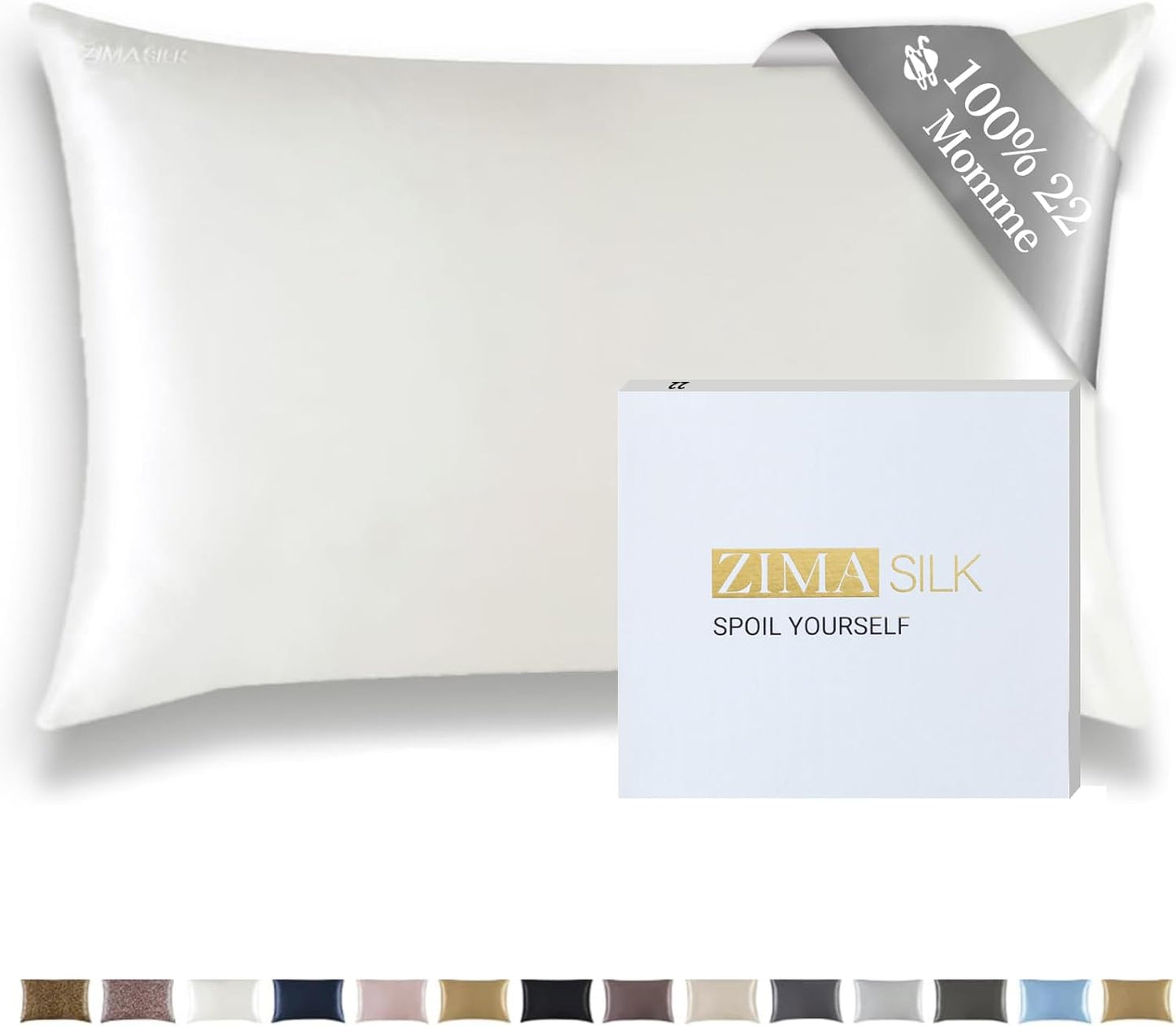 ZIMASILK 22 Momme Silk Pillowcase for Hair and Skin Care