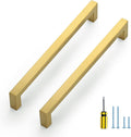 Ravinte 25 Pack Gold Cabinet Pulls 8 Inch Brushed Brass - Modern