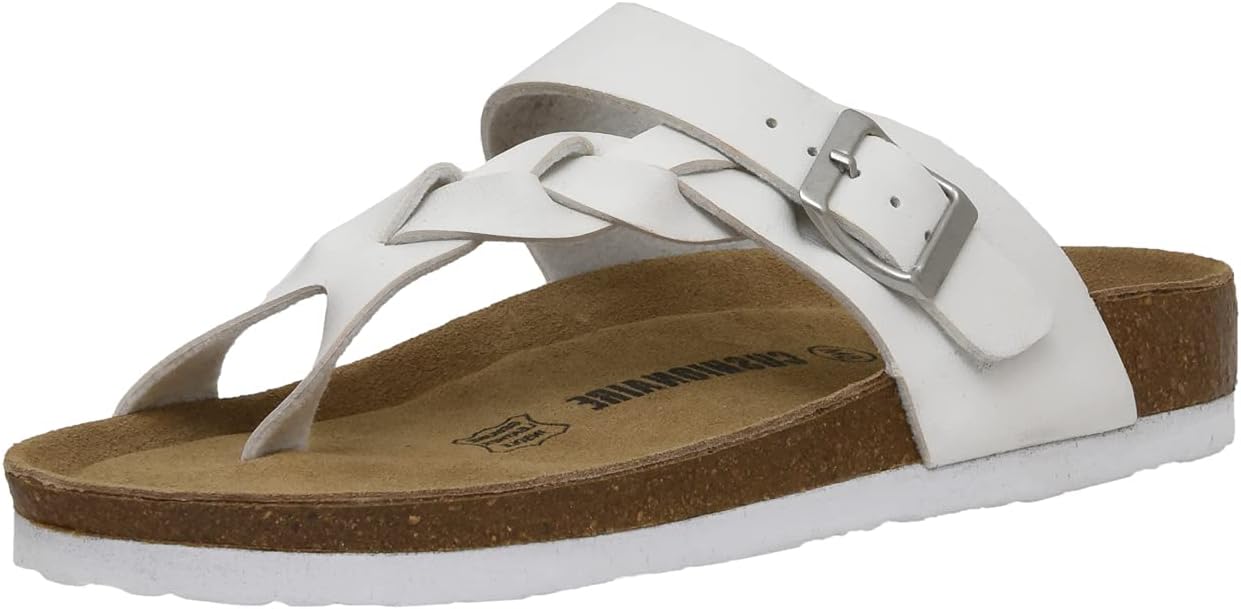 CUSHIONAIRE Women's Libby Cork Footbed Sandals for Comfort
