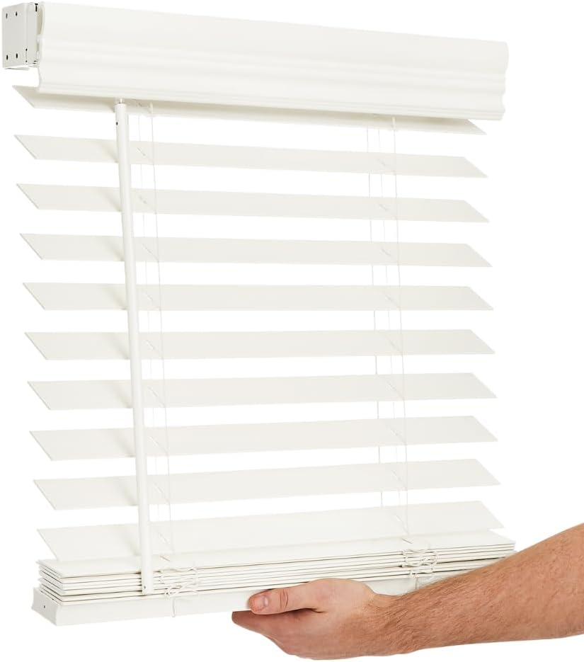 Cordless 2-inch Faux Wood Blinds for Stylish Home Decor