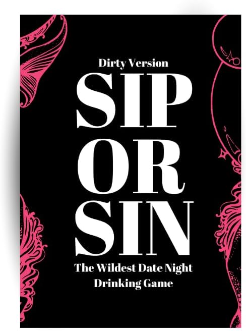 Sip Or Sin Drinking Couple Game for Romantic Date Nights