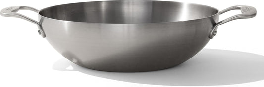 10 Inch Stainless Steel Kadai Pan for Professional Cooking