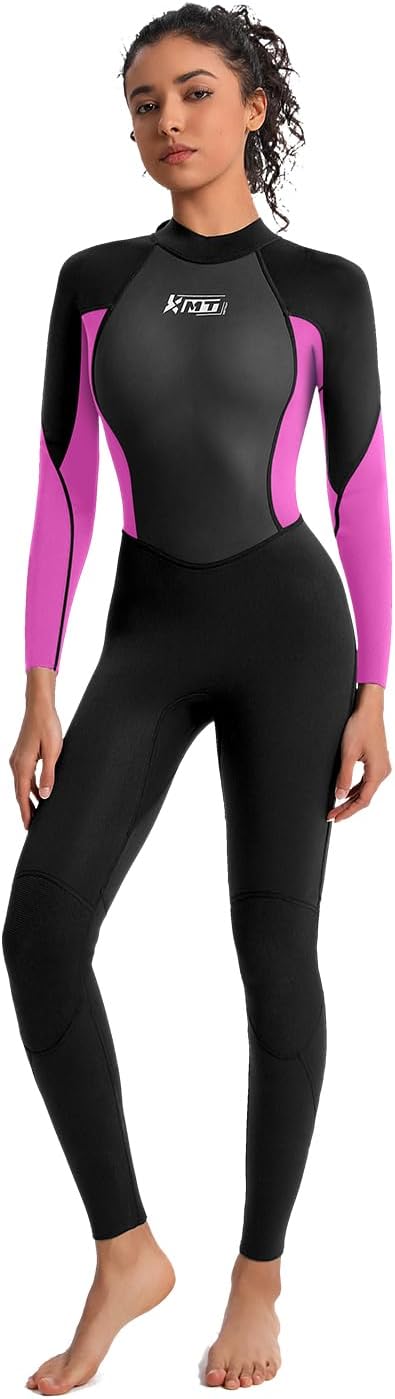 KMT Women Wetsuit 3/2mm Full Upgrade CR Neoprene for Water Sports