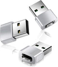 USB-C Female to USB-A Male Adapter 3-Pack - Compact Converter