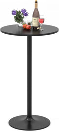 Adjustable Bar Height Round Table - Heavy-Duty Metal Base
