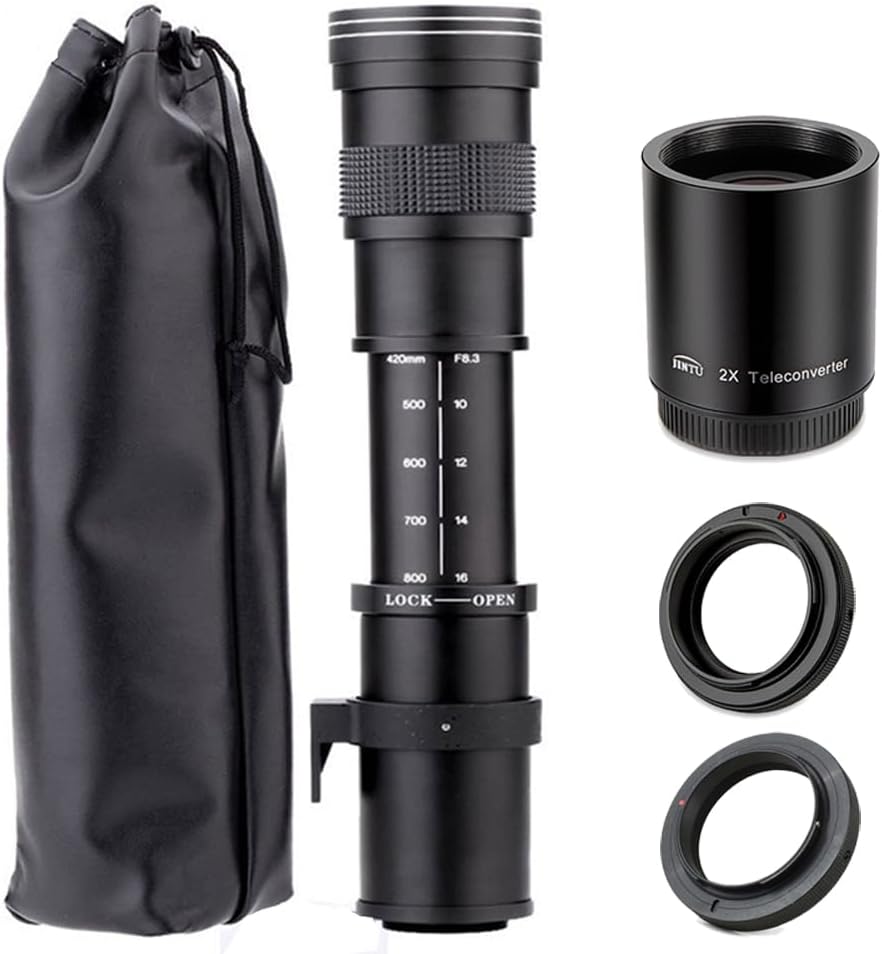 JINTU 420-1600mm Telephoto Zoom Lens for Canon Cameras