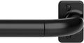 Black Curtain Rods for Windows 66 to 120 in - Heavy Duty Wrap Around