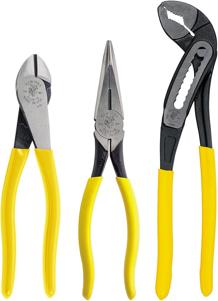 Klein Tools 3-Piece Plier Set for Maximum Torque and Durability