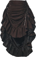 Victorian Steampunk Skirt Pirate Costume - Adjustable High Low Shoes