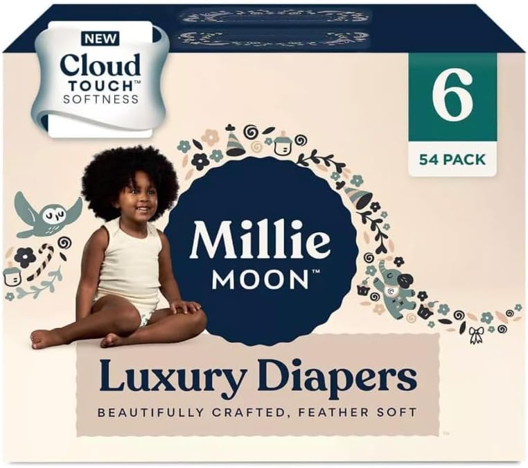 Ultra-Absorbent Millie Moon Diapers - Size 6, 54 Count