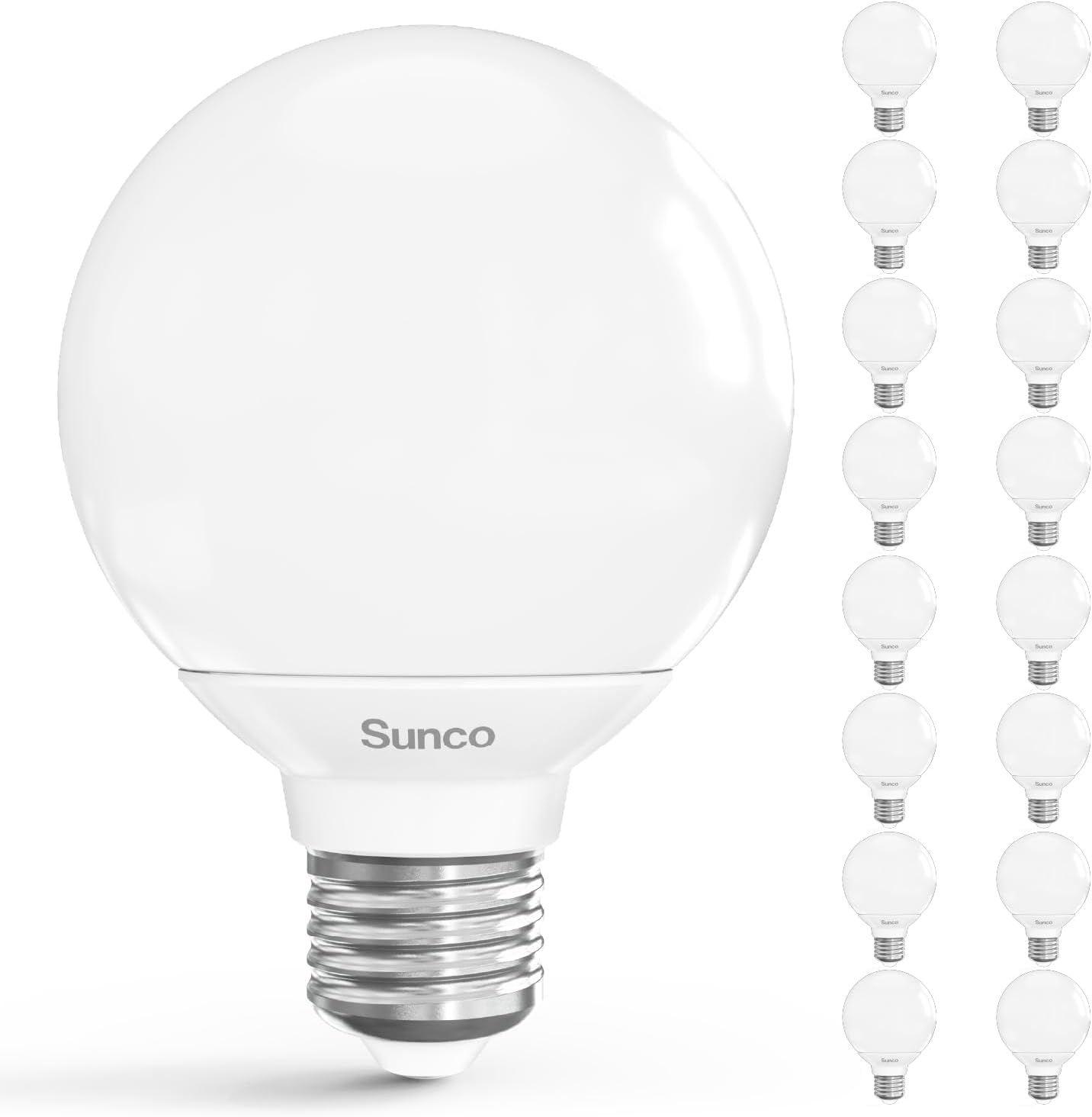 G25 LED Light Bulbs for Vanity and Bathroom by Sunco Lighting