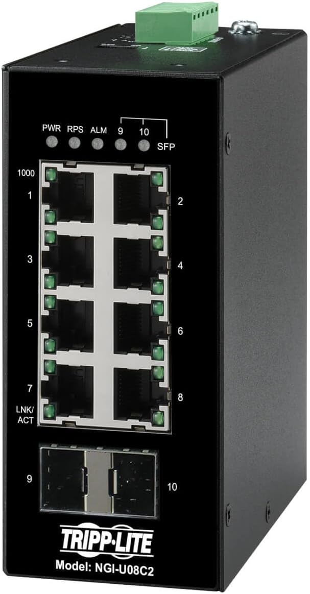 Industrial 8 Port Ethernet Network Switch for Extreme Conditions