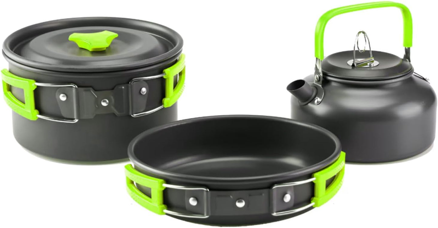Portable Aluminum Cookware Set for Outdoor Fun