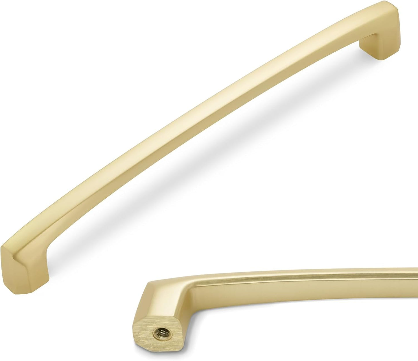 Brushed Brass Kitchen Cabinet Handles for Modern Home Decor