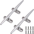 Boat Cleat 10 in Open Base 316 Stainless Steel Dock Cleat - Durable