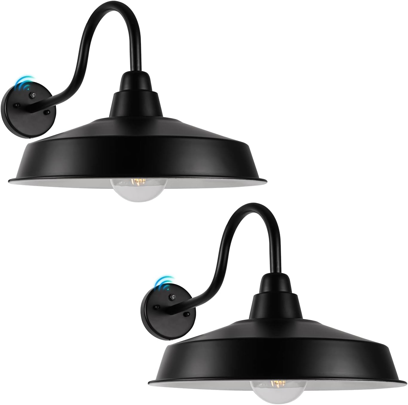 Dusk to Dawn Gooseneck Barn Light for Outdoor Use, 16 Inch