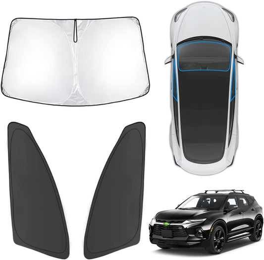 Karltys 3PCS Windshield Sun Shade for Chevy Blazer 2019-2026