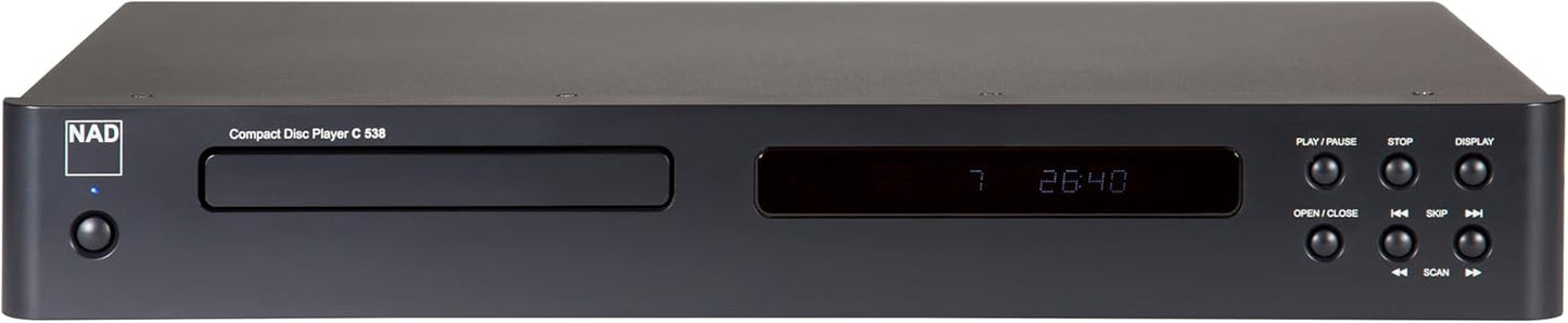 NAD C 538 CD Player with Wolfson 24-bit DAC for Superior Sound
