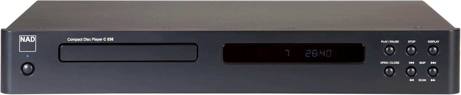 NAD C 538 CD Player with Wolfson 24-bit DAC for Superior Sound