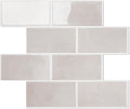 10-Sheet Thick Subway Tile Peel and Stick Backsplash - Durable Vinyl