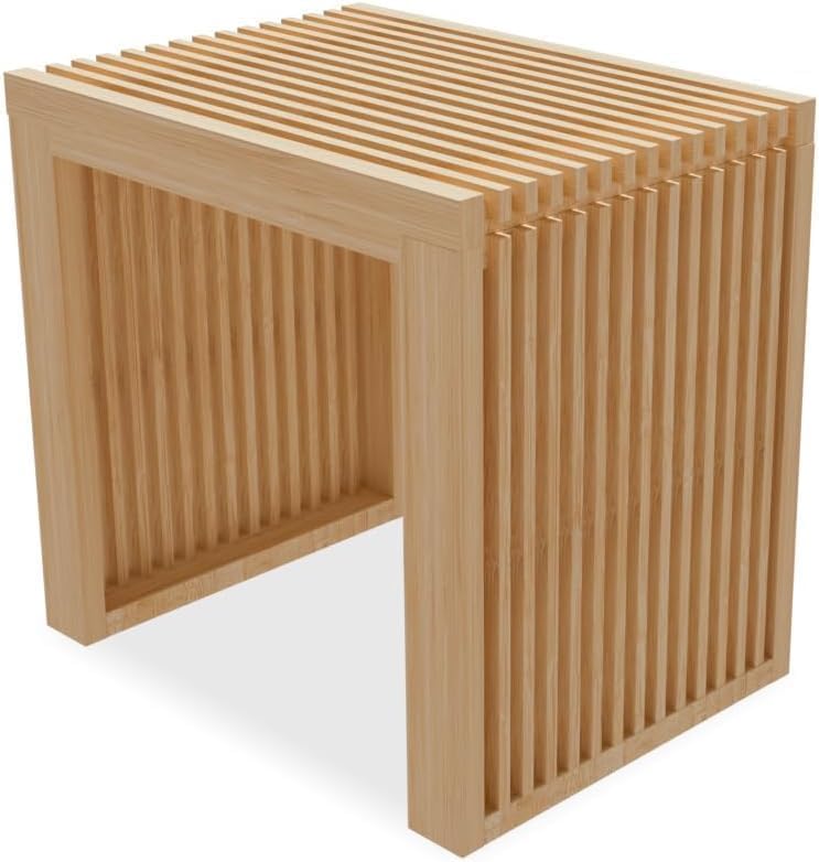 Small Bamboo Dining Bench for Farmhouse Decor and More