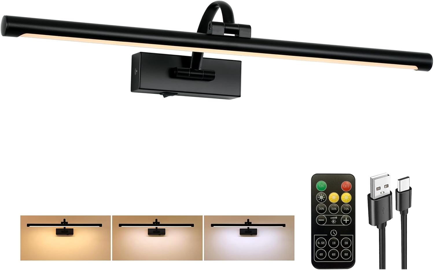 Battery Operated Picture Light with Remote for Art Lighting