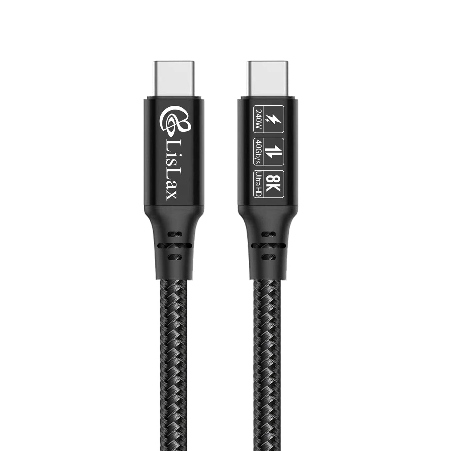 High-Speed Thunderbolt 4 Cable, 240W PD, 8K Display, 40Gbps - LisLax