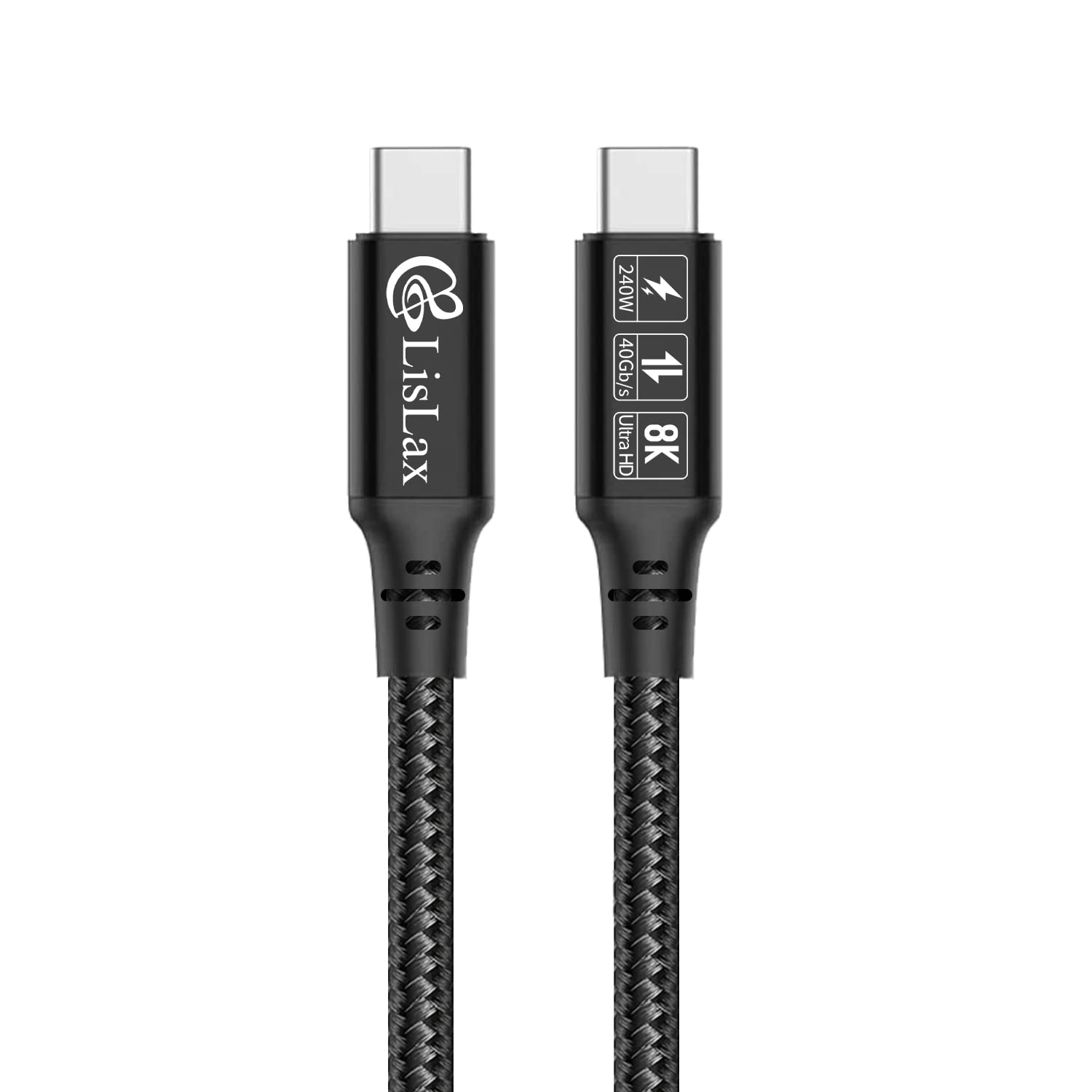High-Speed Thunderbolt 4 Cable, 240W PD, 8K Display, 40Gbps - LisLax