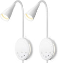 LED Wall Mount Reading Light with Touch Control - Focused Bedside Lamp