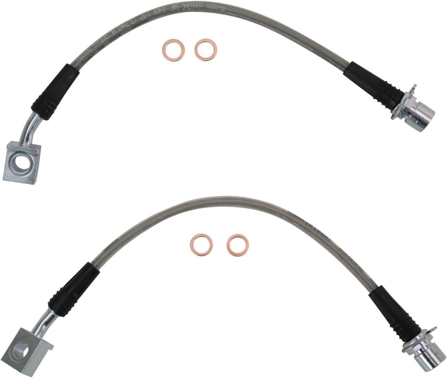 TRQ Rear Performance Brake Hose Set for Cadillac Escalade & GMC