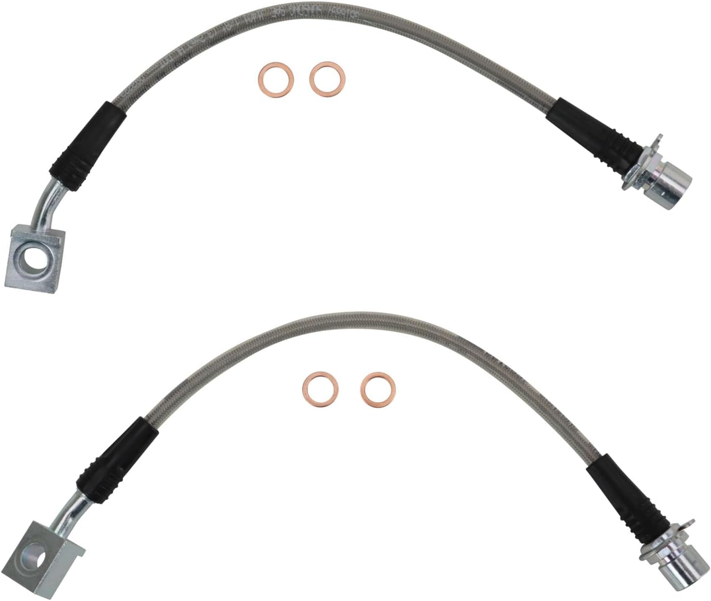 TRQ Rear Performance Brake Hose Set for Cadillac Escalade & GMC