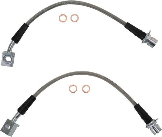 TRQ Rear Performance Brake Hose Set for Cadillac Escalade & GMC
