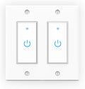 WiFi Light Smart Switch 2 Gang Touch Wall - Voice + Remote Control