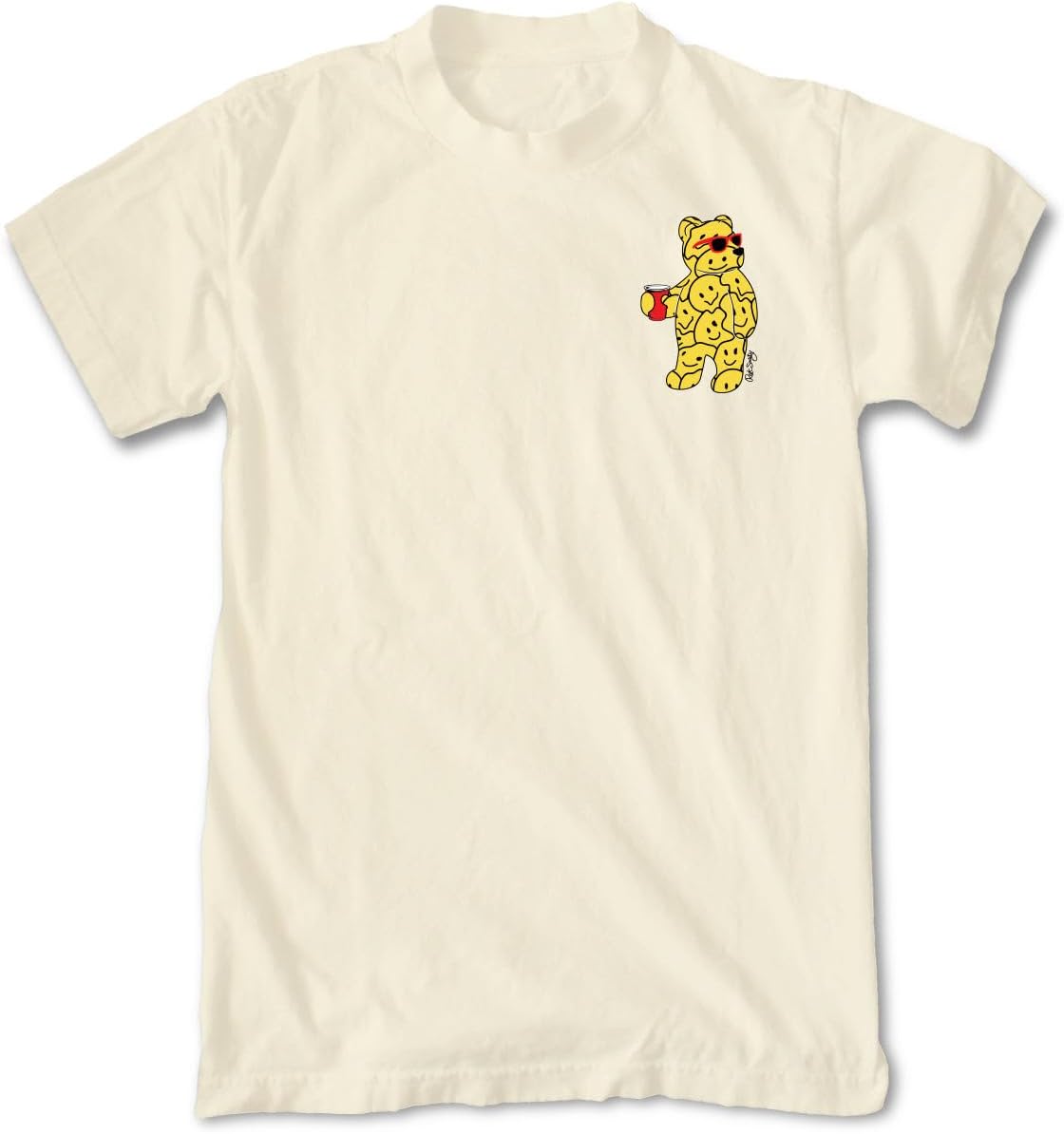 Riot Society Men's Graphic Tee with Cartoon Bear Design
