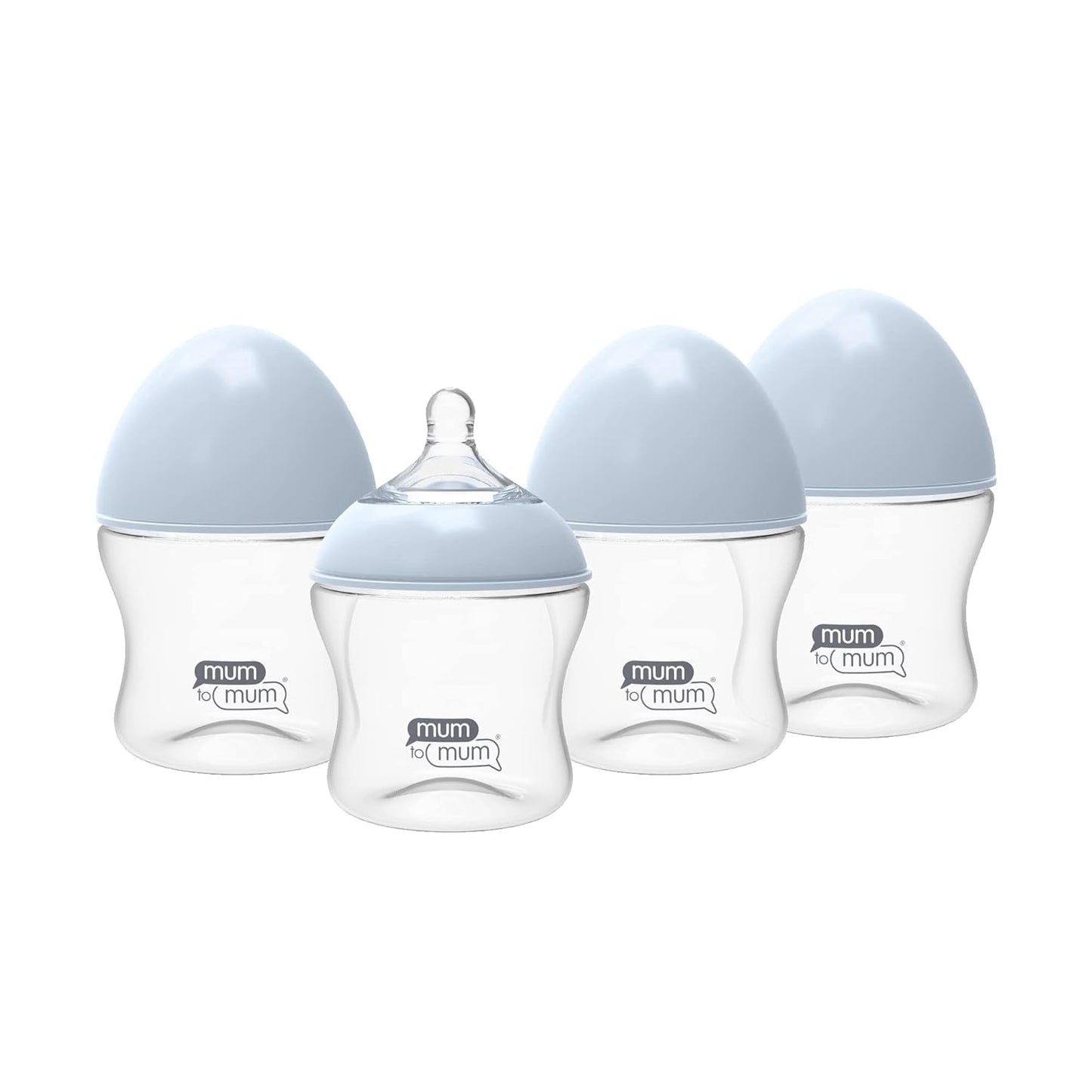 Colic-Relief Baby Bottles 5oz for Newborns, 4-Pack, S Flow Nipples, mum to mum