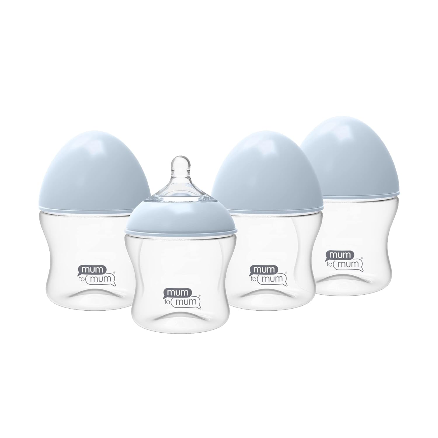Colic-Relief Baby Bottles 5oz for Newborns, 4-Pack, S Flow Nipples, mum to mum