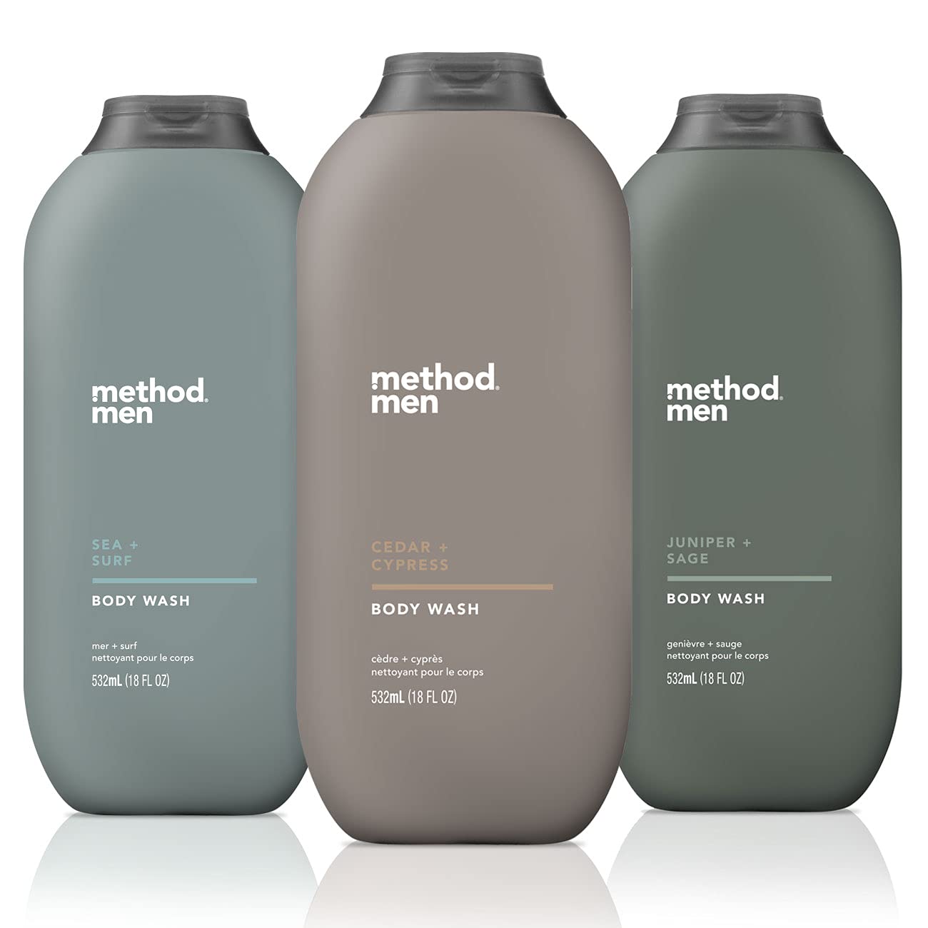 Method Men Body Wash Set: Sea + Surf, Cedar + Cypress, Sage