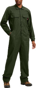 WORK IDEA Men's Coveralls Long Sleeve Cotton Twill - Relaxed Fit