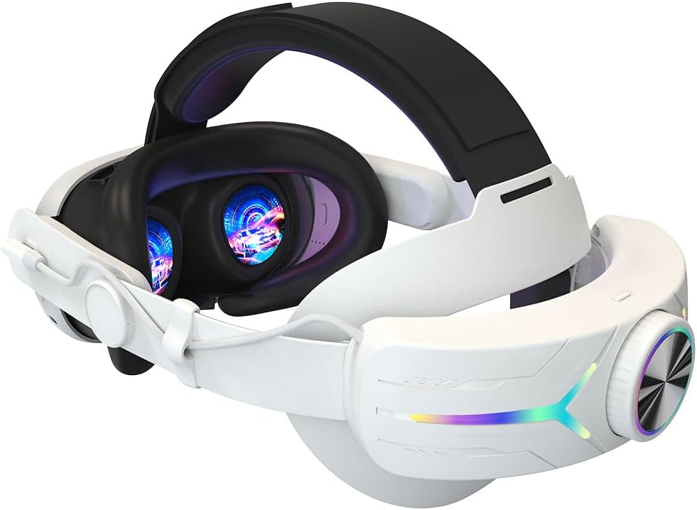 Head Strap Compatible with Quest 3 - RGB Adjustable Lightweight