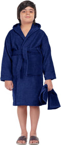 Kids 100% Cotton Hooded Bathrobe 380 GSM - Soft Absorbent Robe