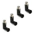 XLR Angle Adapter Dual Male/Female - Low Profile 4-Pack