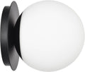 Wall Sconces 1 Light Modern Globe Sconce in Matte Black - MidCentury