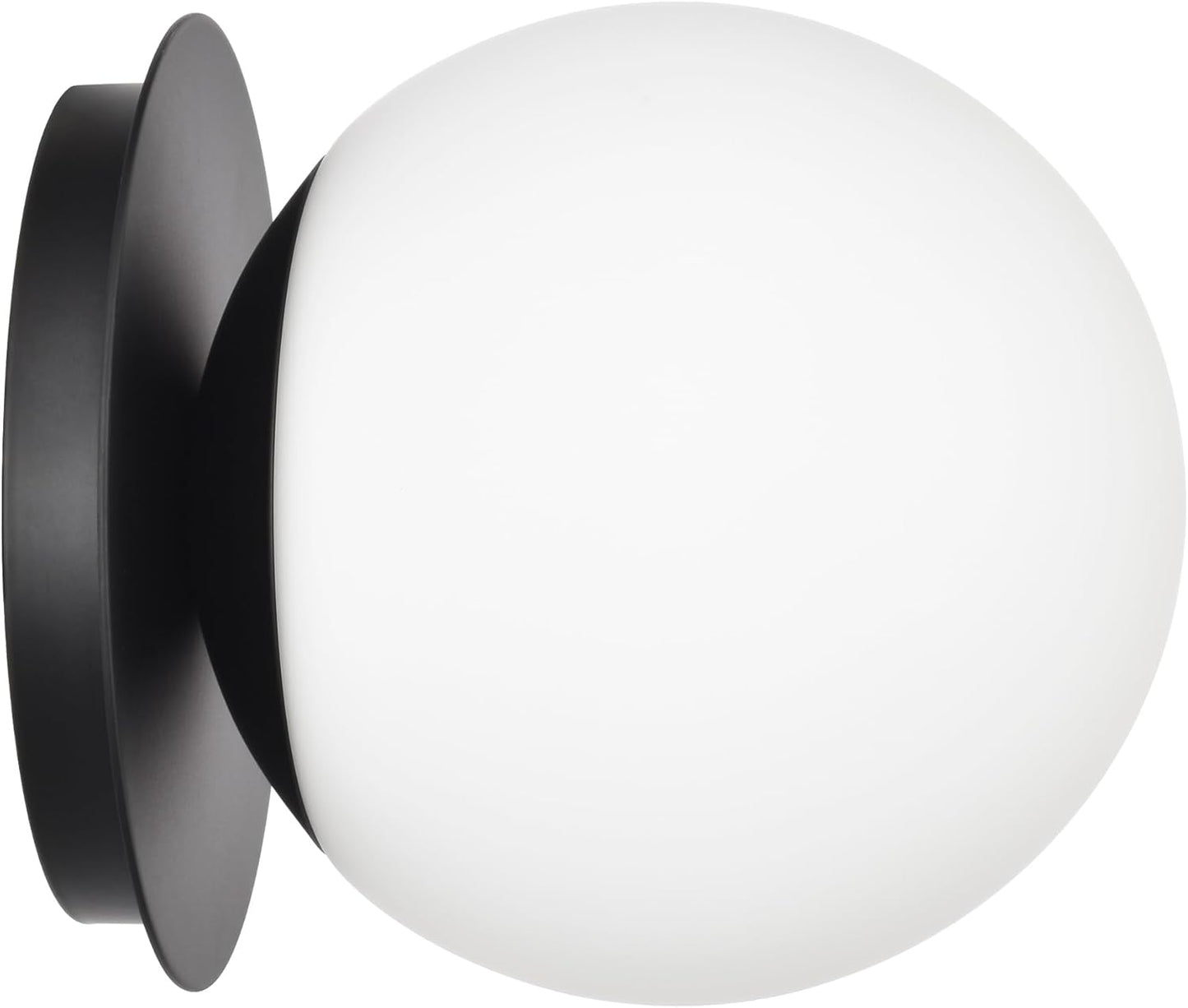 Modern Globe Wall Sconce in Matte Black for Any Room Lighting