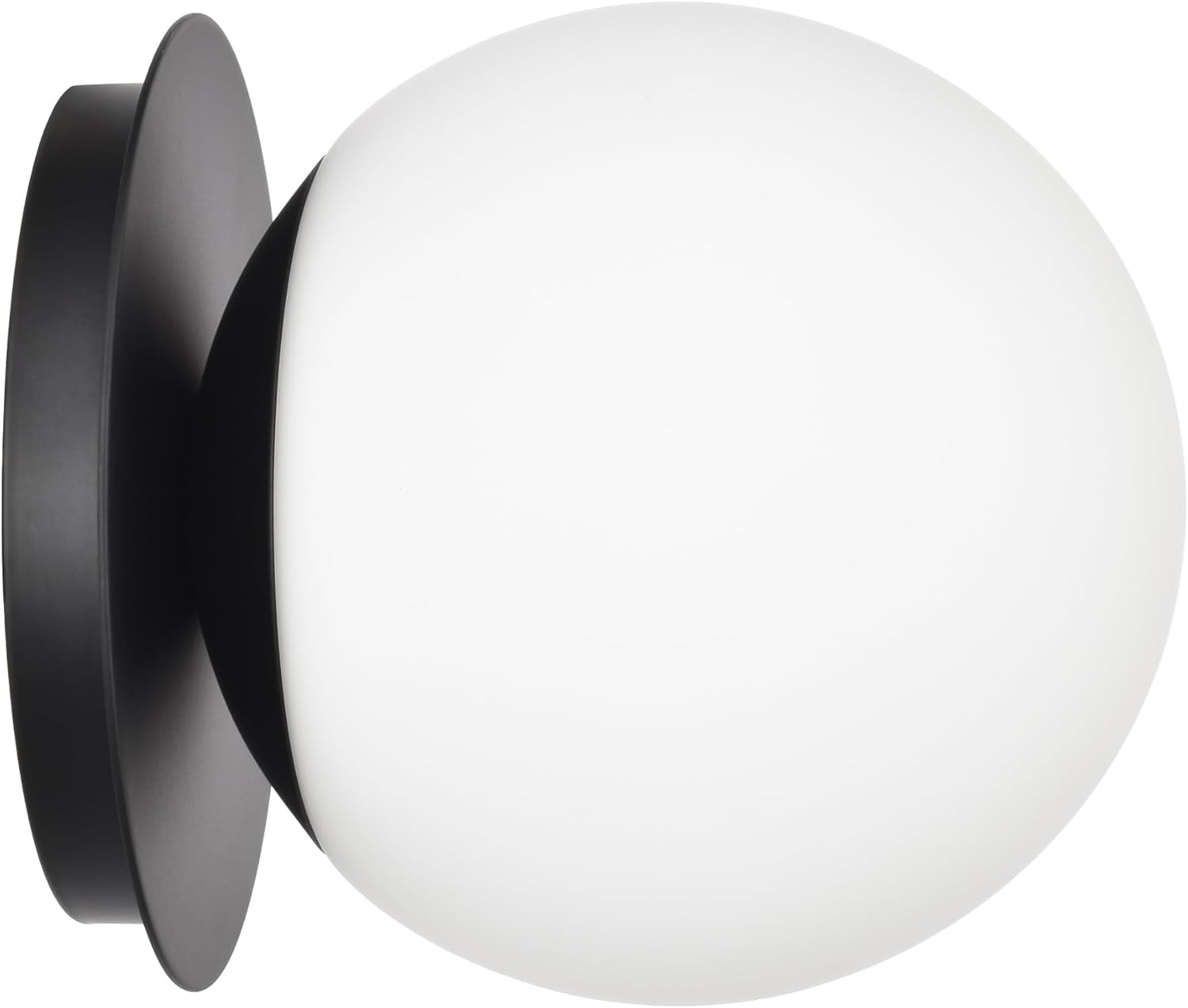 Modern Globe Wall Sconce in Matte Black for Any Room Lighting