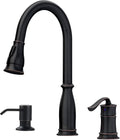 3 Hole Pull Down Kitchen Faucet with Sprayer Oil Rubbed Bronze