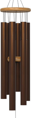 Large Wind Chimes 35 in Brown Modern Wind Chimes for Deep, Soothing