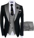Wangyue Mens Suit 3 Piece Slim Fit Suit for Wedding and Business set