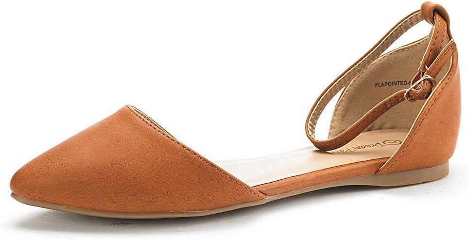 DREAM PAIRS Flapointed Women's Casual D'Orsay Flats for Comfort